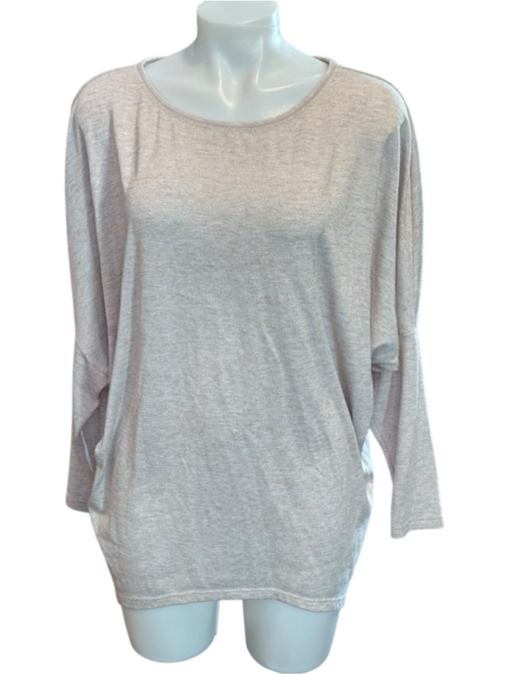 Women's White House Black Market Beige Dolman Sleeve Top M euc